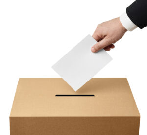 ballot box casting vote election